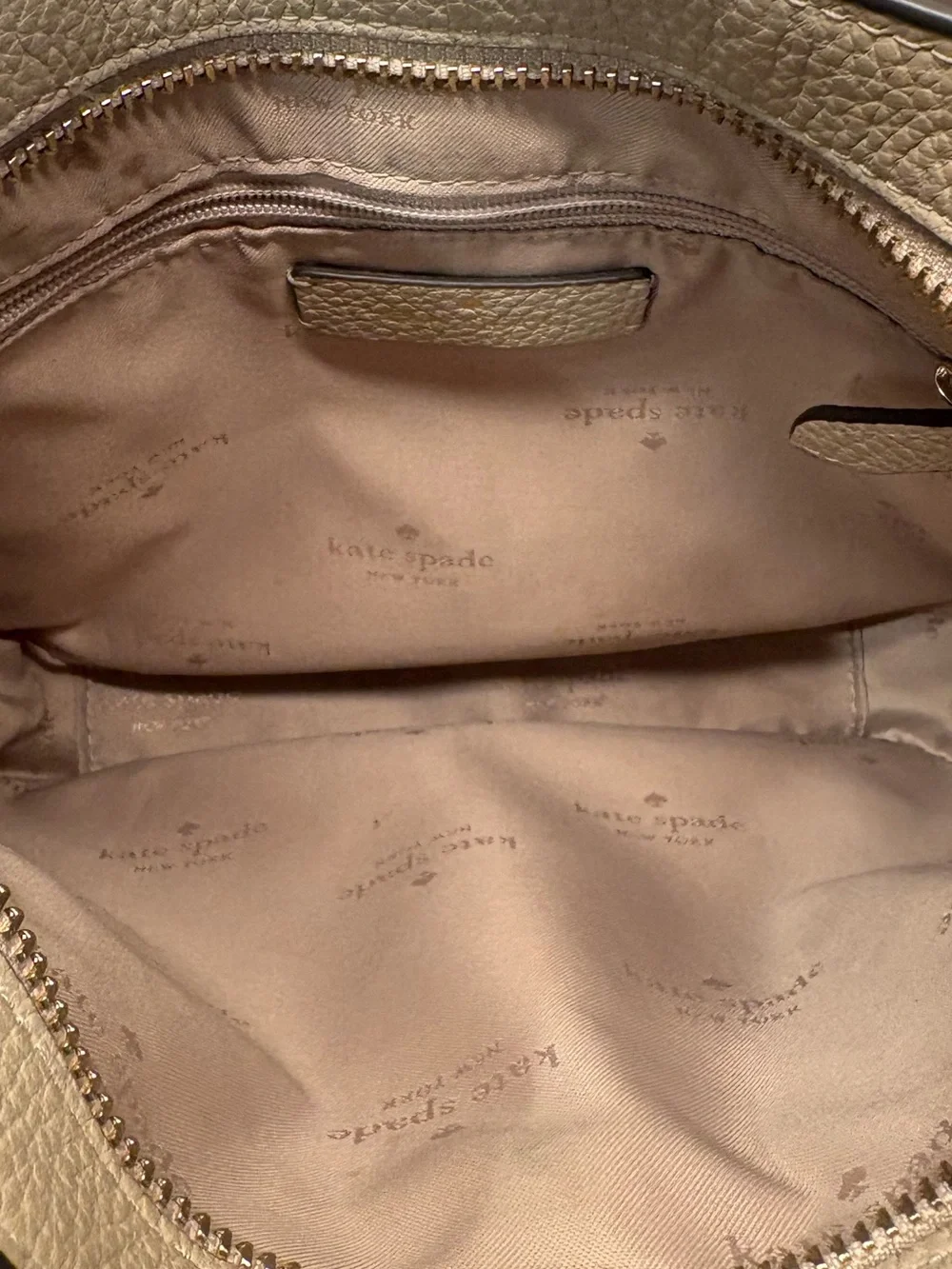 kate spade cream pebbled leather crossbody bag
